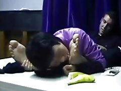 Çin MILF erkek ayak ibadet